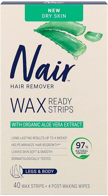 네어 민감성용 바디제모 왁스스트립 40+4매 (알로에베라), 1개 - 쿠팡