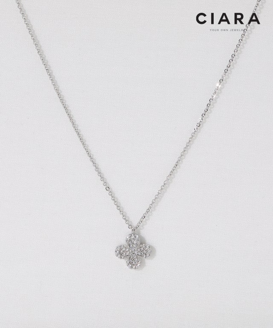 CIARA 14K Saviano 풀샤이닝 클로버벨 목걸이(GoldPlated)