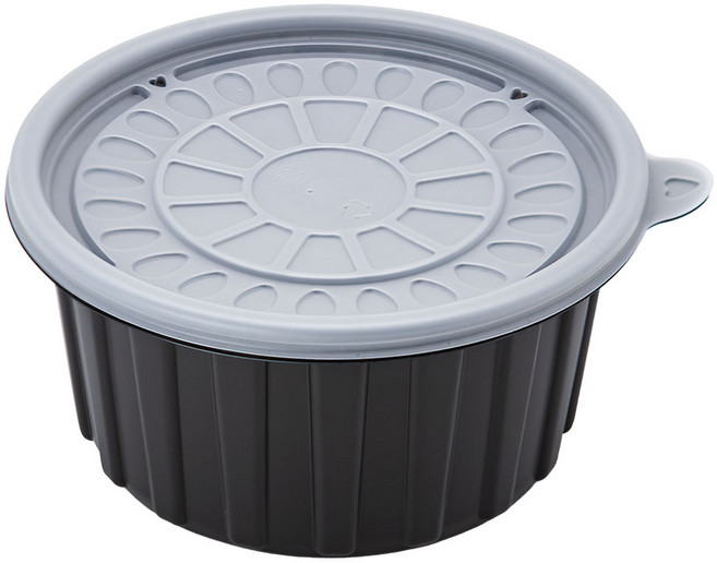 [일용상회]신형 미니 탕용기 JH 158파이 중 850ml 400세트 PP 검정 삼계탕용기, 400개, 1세트