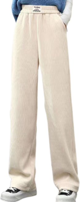 티티웍스 여성 바지 여자 바지 겨울바지 골덴바지 골지바지 고무줄바지 기모안감 밴딩바지 통바지 편한바지 여성 겨울 허리밴드 하이웨스트 일자핏 와이드 기모 코듀로이 팬츠 바지