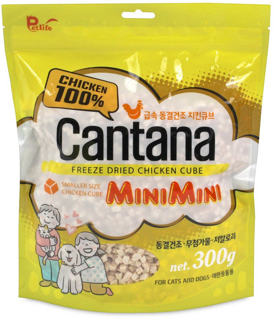 칸타나 동결건조 치킨 큐브 미니미니, 1개, 300g