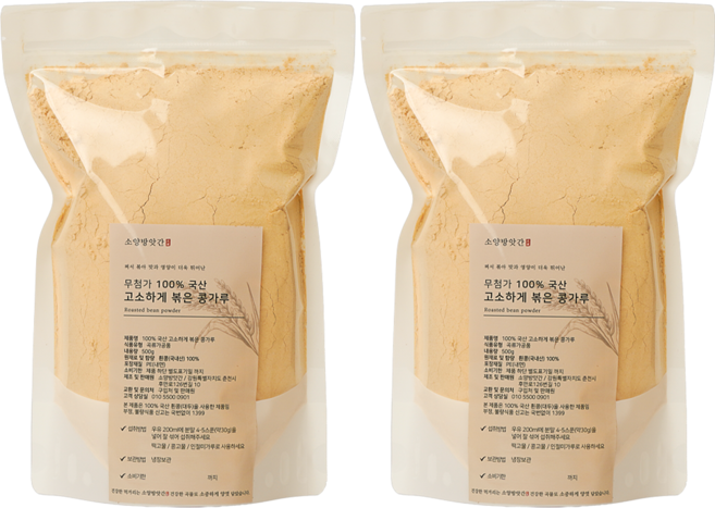 소양방앗간 매일 쪄서 볶은 국산 콩가루 콩고물 떡고물 팥빙수재료 인절미가루 볶음콩가루, 2개, 500g