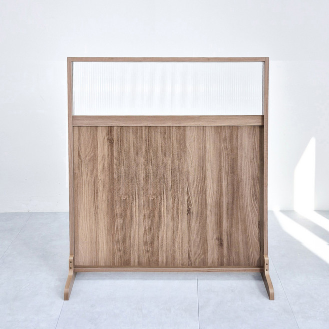 카미코코 공간 분리 가벽 가림막 스탠드 유리 파티션 1200x1200, 아카시아