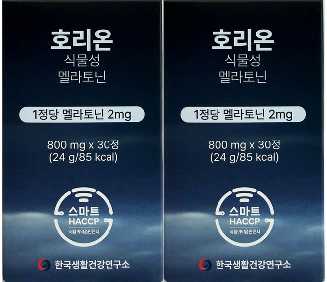 한국생활건강연구소 호리온 식물성 멜라토닌 2mg 함유 800mg x 30정 2개