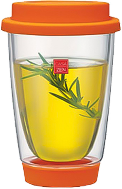 락앤락 CASA ZEN 내열유리 캐쥬얼 텀블러, 오렌지, 300ml, 1개