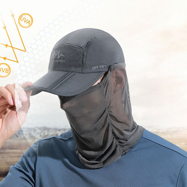 접이식모자 자외선차단 마스크탈부착 UV차단 얼굴가리개