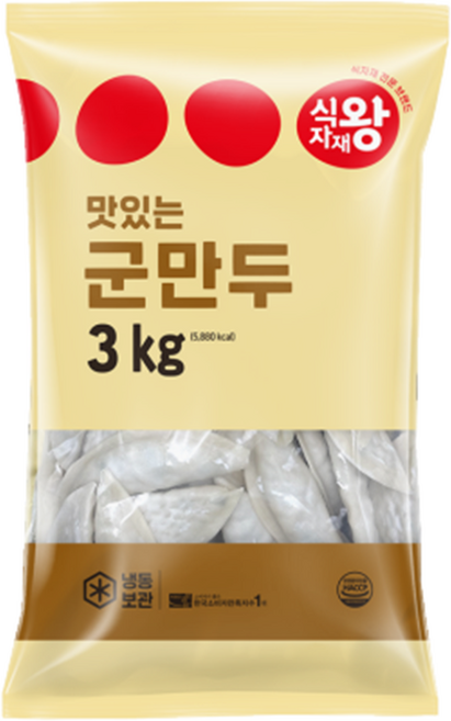 (식자재왕) 식자재왕 군만두 3kg, 2개