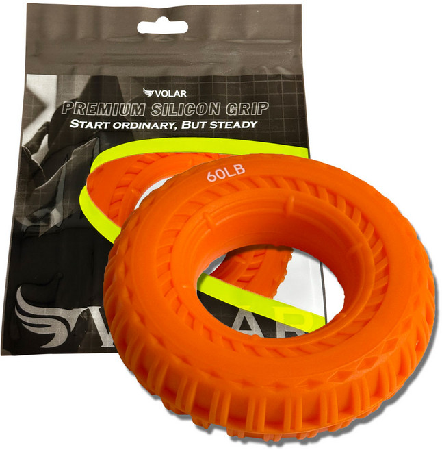 VOLAR 실리콘 무소음 타이어 악력기, 주황 ( 60lb ), 1개