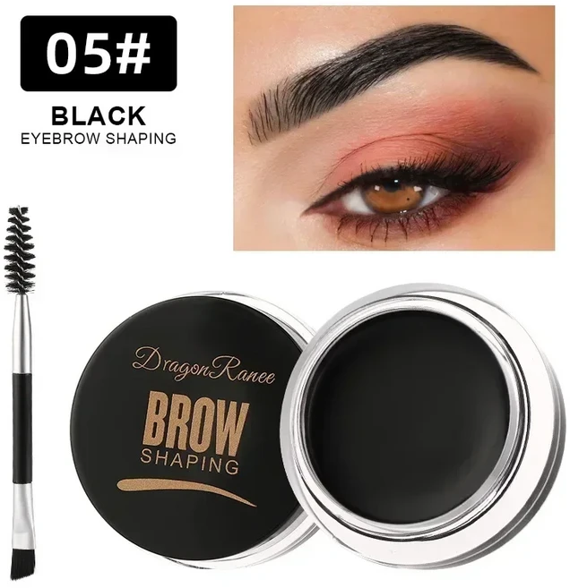 매트 아이라이너 눈썹 젤 방수 오래 지속되는 땀 방지 높은 안료 눈썹 인핸서 크림 메이크업 화장품 브러시