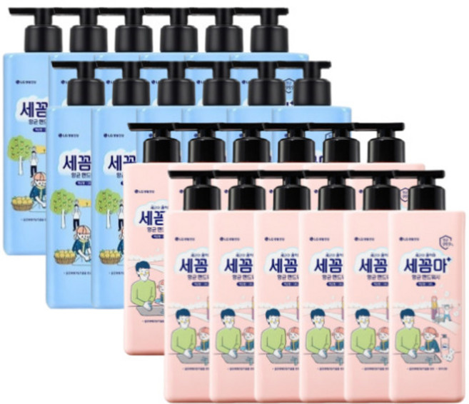 온더바디 세꼼마 향균 핸드워시 레몬버베나 파우더 향 비누 엘지생활건강, 480ml, 12개