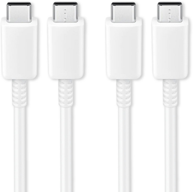 1+1 삼성전용 갤럭시 북 노트북 테블릿 맥북 호환 C to C 초고속충전 45W 2.0지원 케이블 2M 100W 5A, 1m, 화이트, 2개