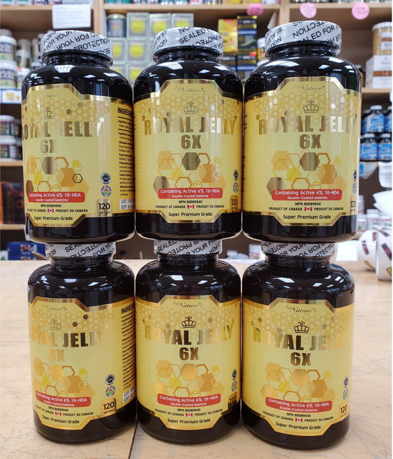PNC 로얄젤리6X 10HDA 캐나다 생로얄제리 120캡슐 6병, 6개, 120정