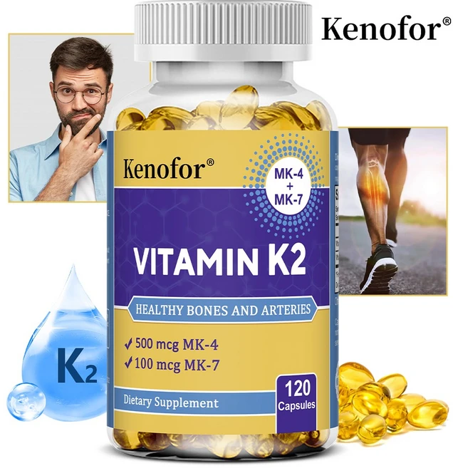 비타민 K2 MK-7 + MK-4 캡슐 - 600마이크로그램 - 올트랜스바이오틱 - 콩 글루텐 Non-GMO, 1개, 60회분 - 쿠팡