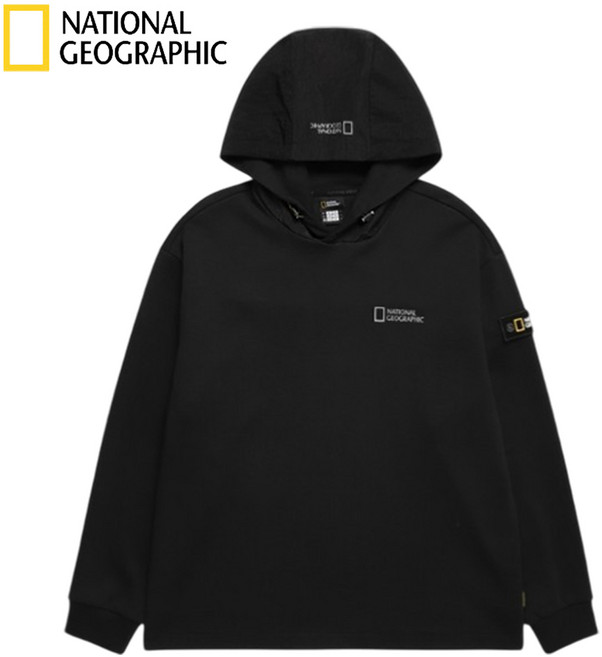 [매장발송] 내셔널지오그래픽 남여공용 트레이닝 후드티 우븐 후드 냉감 긴팔 티셔츠
