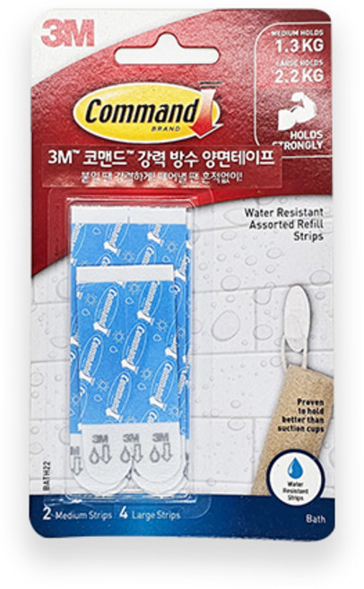 3M 코맨드 22 방수 리필테이프 혼합, 1