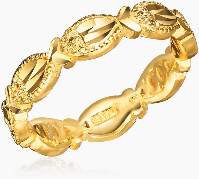 24k 순금 물고기 우정 행운 이터니티 애끼 반지 1.875g