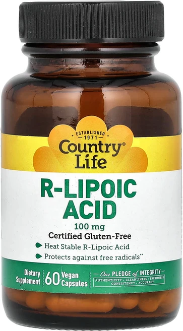 컨트리라이프 R-리포산 100mg 베지캡슐 60정, 5병 - 쿠팡