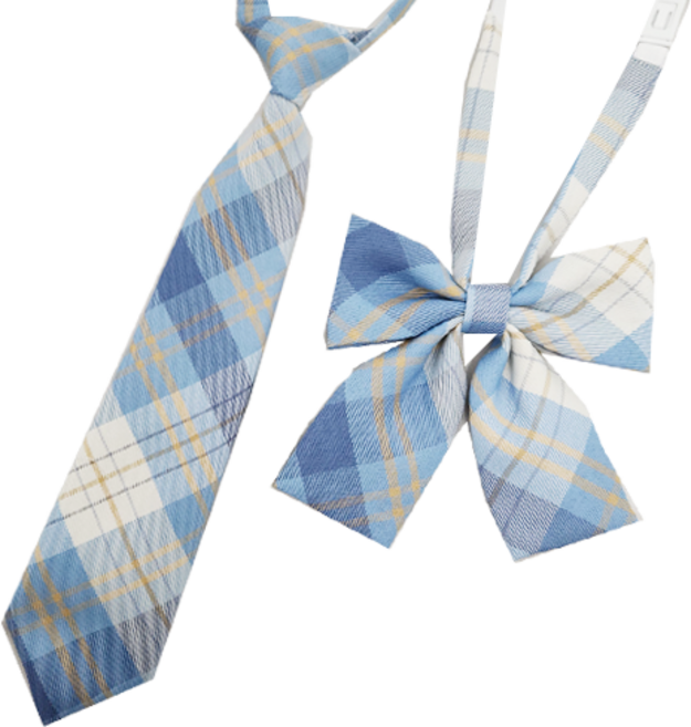 교복 체크 넥타이+리본타이 세트