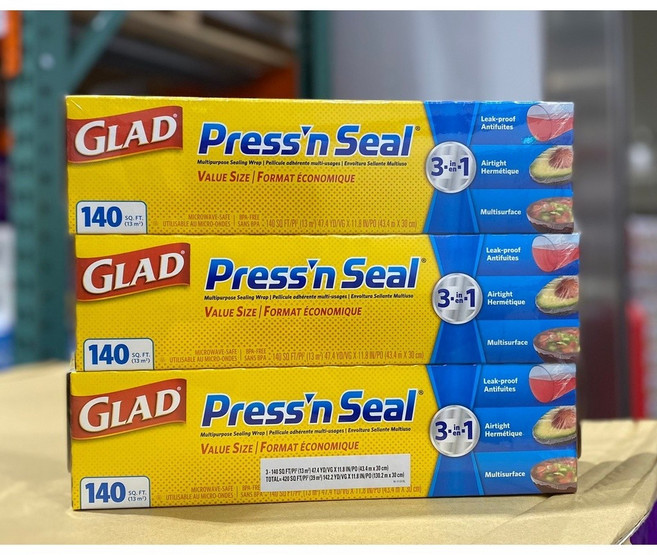 GLAD Press'n Seal 強力保鮮膜 140平方英尺, 1個, 超商取貨