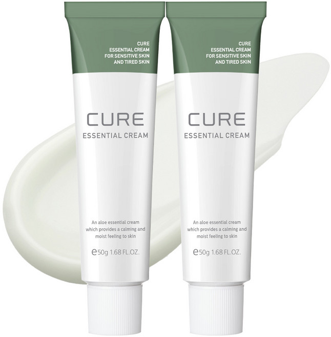 김정문알로에 큐어 에센셜 크림, 50ml, 2개