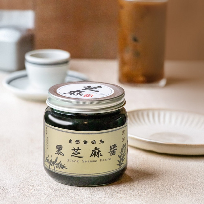 展榮商號 黑芝麻醬 純芝麻醬, 1個, 小罐原味容量-345ml