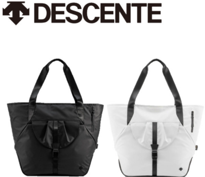 일본 데상트 심플 코듀라 소재 대용량 경량 토트형 보스턴백 30L, 블랙