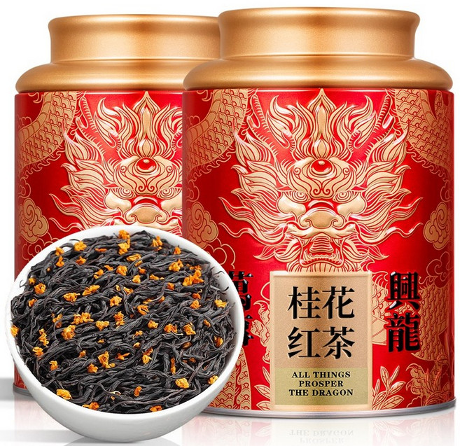 정산소종 화밀향 농향형 계화 홍차 중국명차, 250g, 250g, 1개, 1개