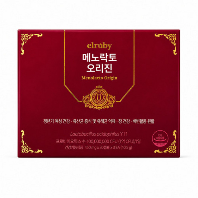 휴온스 엘루비 메노락토 오리진 유산균 90캡슐 여성 유산균, 1개, 90정