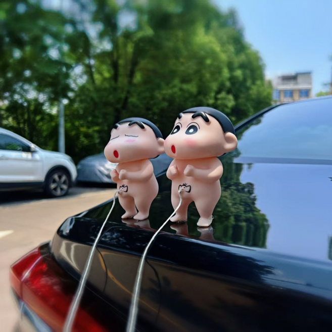 짱구 자동차 장식 인형 트렁크용 인형 차량용 루프 장식 토이, 1세트, 2개입