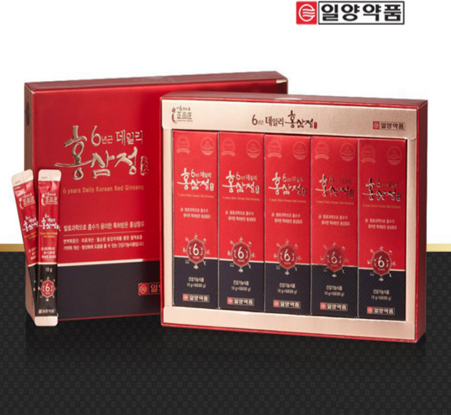 일양 6년근 데일리 홍삼정 스틱 국내산 발효홍삼 농축액 진세노사이드 명절 홍삼선물세트 추석 선물용 짜먹는 홍삼액 홍삼세트 부모님 건강기능식품, 3세트