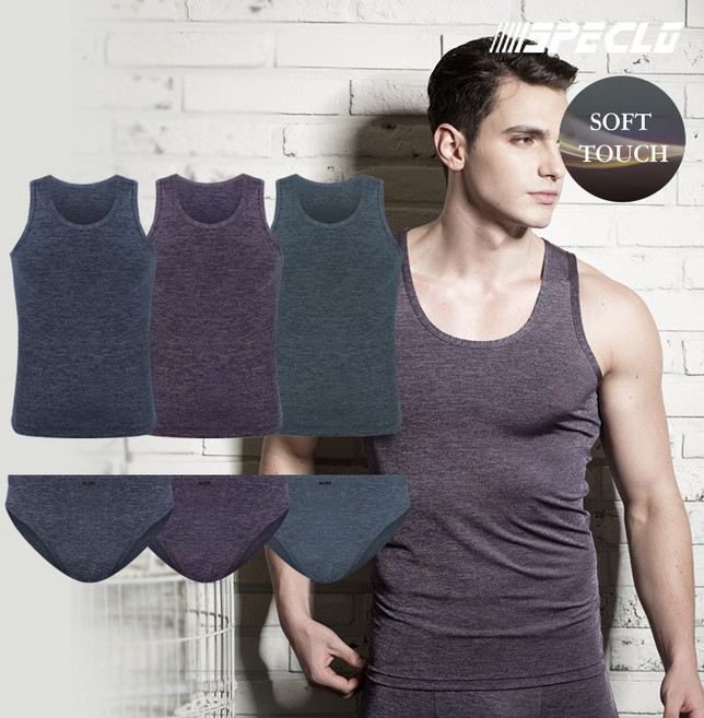 케인 인팅 런닝+삼각팬티 남성속옷 6종세트