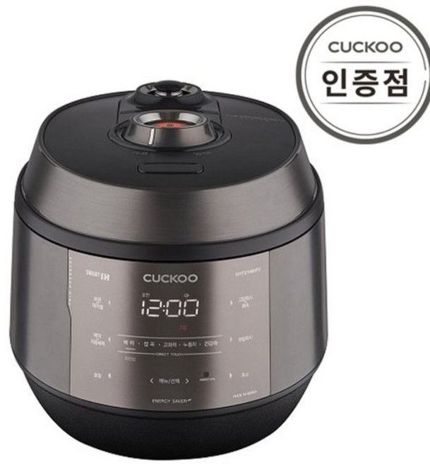 시장점유율 1위 쿠쿠 트윈프레셔 IH전기압력밥솥 10인용 초고압 무압취사 가능 스마트 알고리즘 시스템 맞춤밥맛기능 이중모션패킹 음성설정기능, 다크실버, CRP-KHTS1060FD