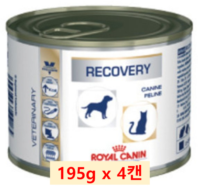 로얄캐닌 리커버리 캔 195g x 4개 / 영양 회복식 (식욕 부진 영양실조)