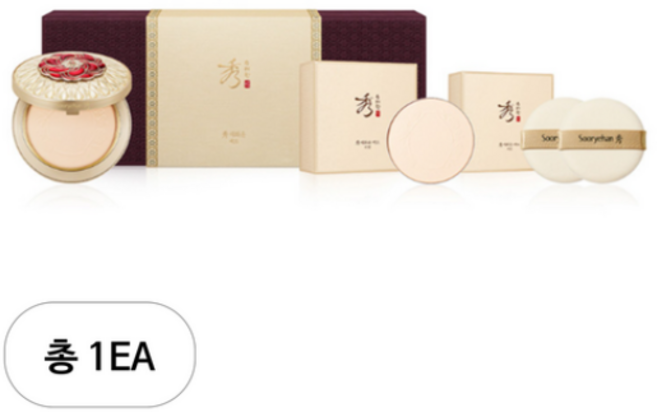 수려한 채화윤 팩트 20g + 리필 20g + 퍼프 2p 세트, 23호, 1개