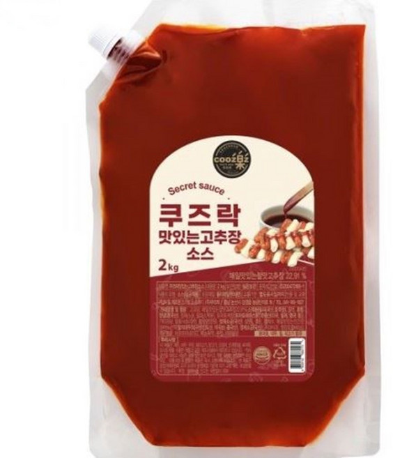 쿠즈락 맛있는 고추장 소스 파우치, 2kg, 3개