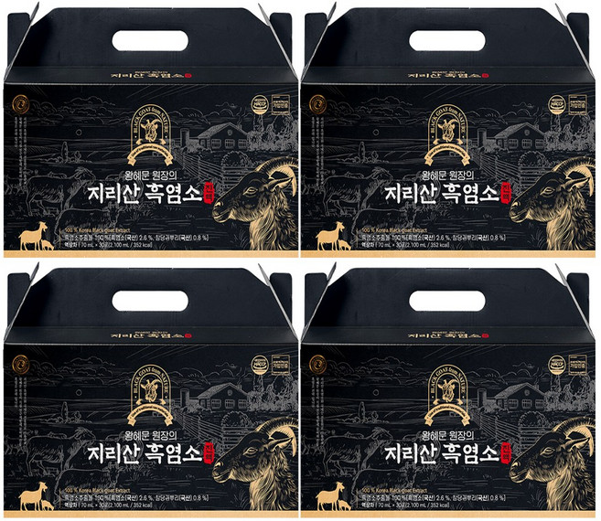 왕혜문 원장의 지리산 흑염소 진액 30포, 2.1L, 4개