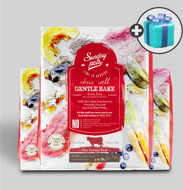 선데이펫 젠틀베이크 오븐베이크 사료 소고기 + 국산 가수분해간식 400g, 6.5kg, 1개, 소