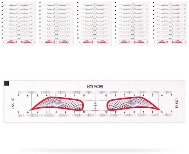 제시 눈썹틀 디자인 스티커, 남자 아치형 50매입, 50개