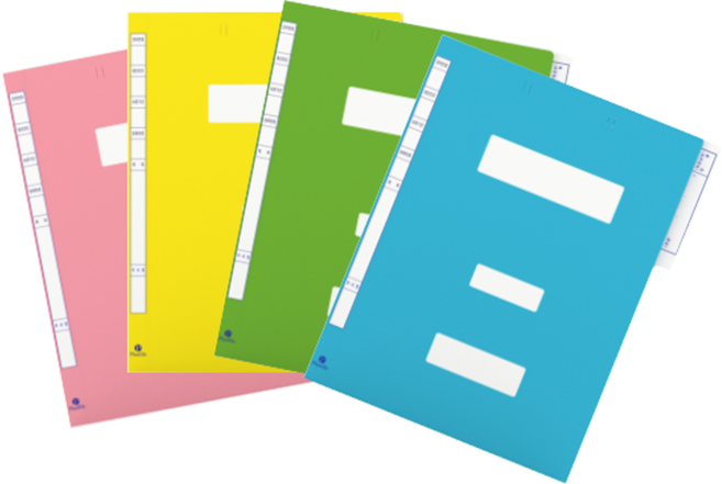 오피츄 A4 PP정부화일 플라스틱화일 문서보관 서류정리, 색상별로10개씩, 40개