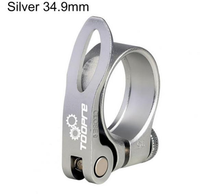 산악 자전거용 견고한 시트 포스트 튜브 클립 고강도 부품 CNC 장인 정신의 클램프, 08 Silver 34.9mm, 한개옵션1