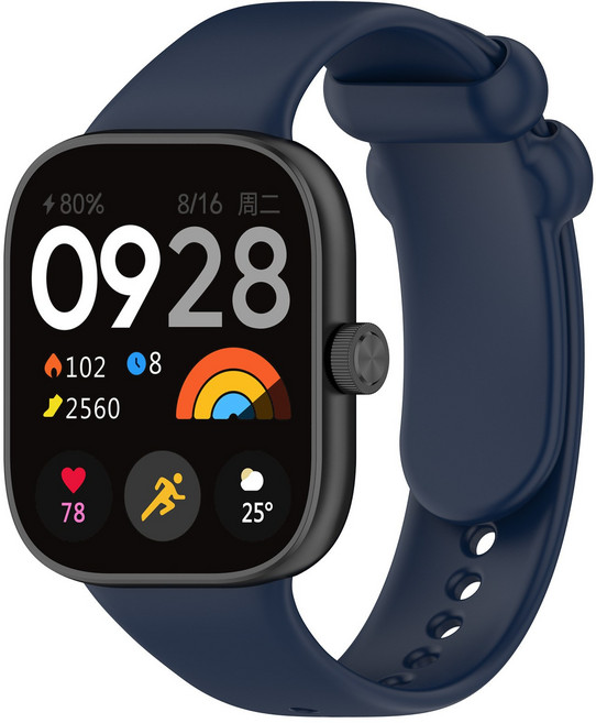 샤오미 레드미워치4 레드미워치5 기본 실리콘 스트랩 미밴드8프로 호환, 네이비