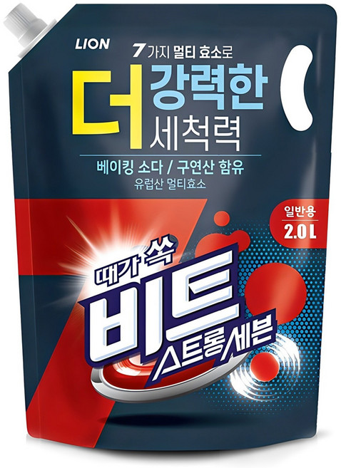 비트 스트롱 세븐 일반용 액상세제 리필, 2L, 2개