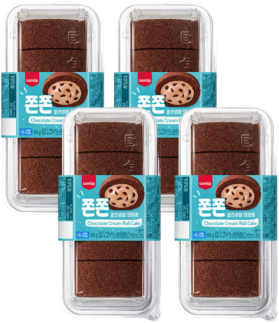 삼립 쫀쫀 초코크림 모찌롤 110g x 4개