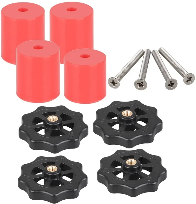 3D 프린터 부품 가열 침대 스프링 레벨링 키트 조정 + CR-10 Ender 핫베드 용 나사, 01 Red Silicone Kit