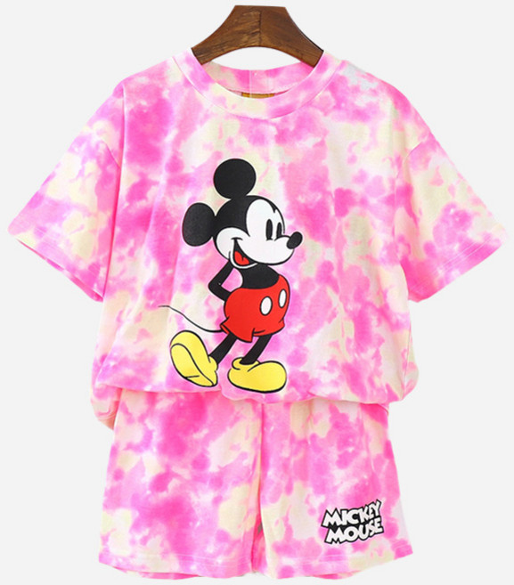 디즈니 여름 아동복 물나염미키반팔상하복