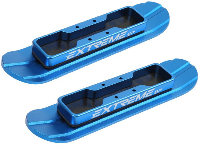 두랄루민 인라인스키세트 38cm-보드부츠용 미니스키 숏스키 플레이트 더비 LED더비 스노보드, 1세트, 블루