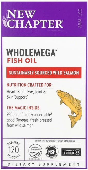 New Chapter Wholeega 피쉬 오일 BSE 무함유 소프트젤 120정 NCR-05003, 1 - 쿠팡
