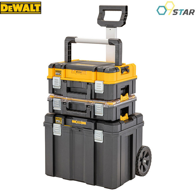 디월트 IP54 티스텍 이동식 공구함 세트 3in1 부품함 DWST83411-1 체결 가능 가방 대형 방수 방진 하드 케리어, 1개