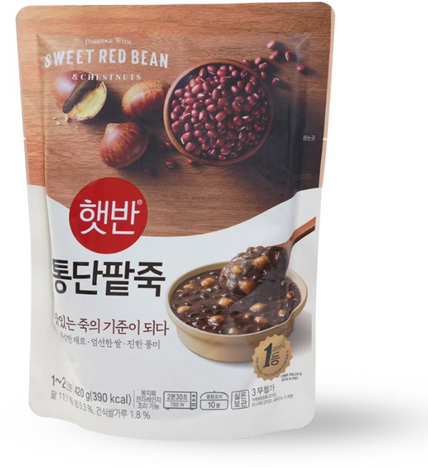 CJ제일제당 [CJ제일제당] 비비고 통단팥죽 420g x 10개