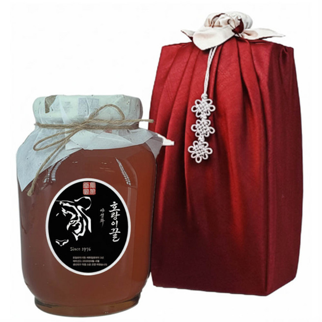 어버이날 선물 국내산 호랑이꿀 보자기포장구성+야생화꿀, 1.2kg, 1개
